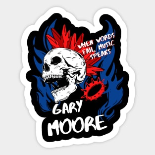 gary more ll music speaks Sticker